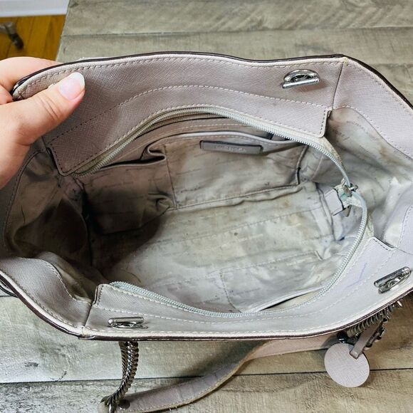 Michael Kors Jet Set‎ Travel Large Chain Shoulder Bag (Optic White) - Picture 8 of 9